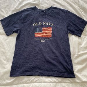 VINTAGE 2001 Old Navy Flag Tee